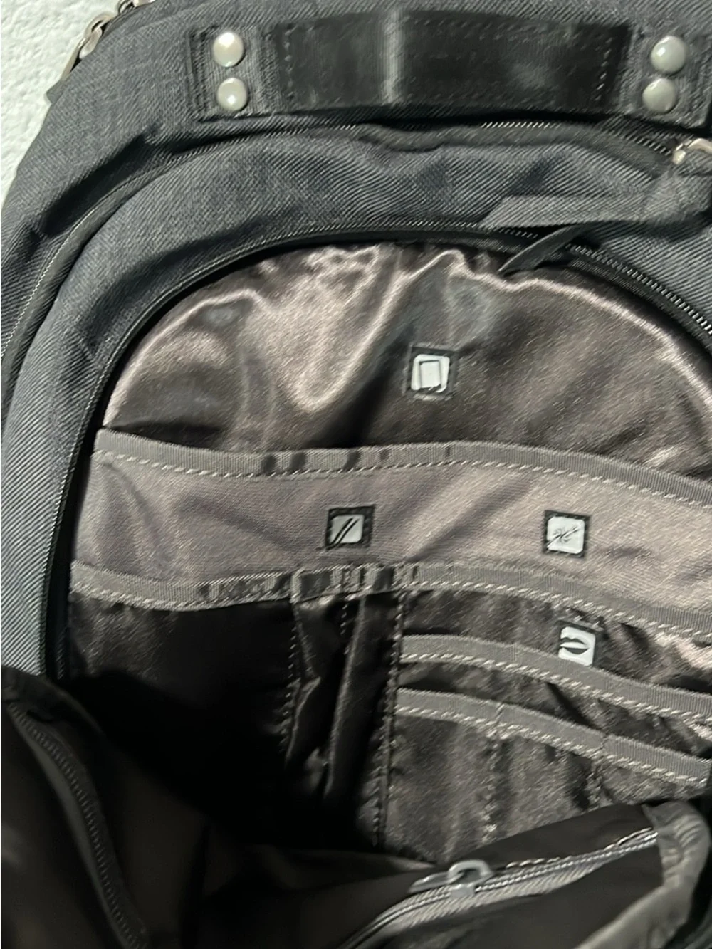 Epson Charcoal Gray Men's Backpack with Button Accent